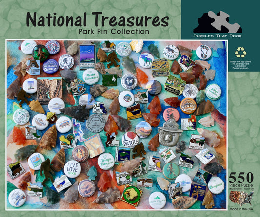 National Treasures Park Pins