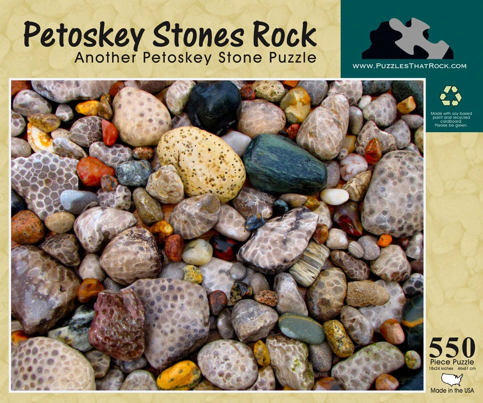 Puzzle Tower Rocks Petoskey Stones Rock Puzzle | Michigan Fossil Jigsaw Made in USA ...